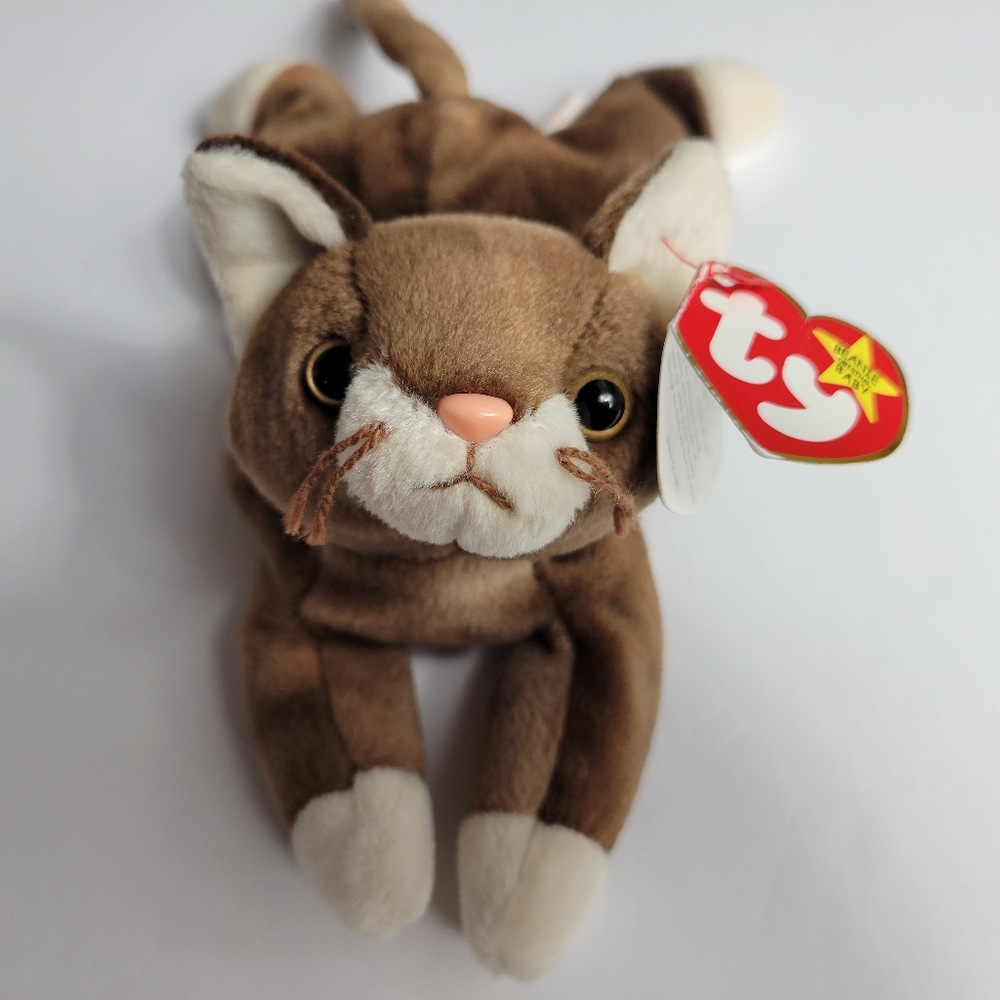 1997 Ty Original Beanie Babies "Pounce" the Cat Retired Original Tag